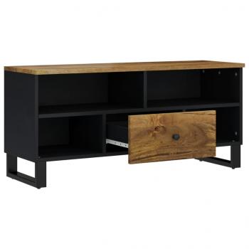 TV-Schrank 100x33x46 cm Massivholz Mango & Holzwerkstoff