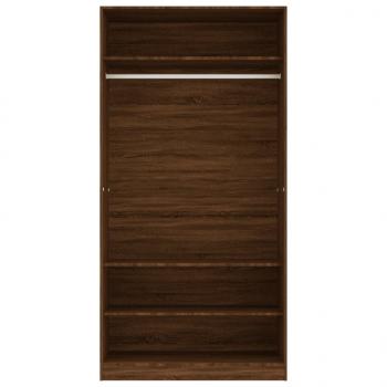 Kleiderschrank Braun Eiche-Optik 100x50x200 cm Holzwerkstoff