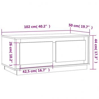 Couchtisch Betongrau 102x50x44 cm Holzwerkstoff