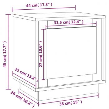 Nachttische 2 Stk. Betongrau 44x35x45 cm Holzwerkstoff