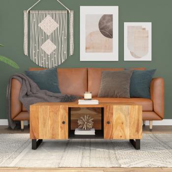 ARDEBO.de - Couchtisch 100x54x40 cm Massivholz Akazie & Holzwerkstoff