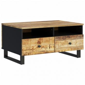 Couchtisch 80x54x40 cm Massivholz Mango & Holzwerkstoff