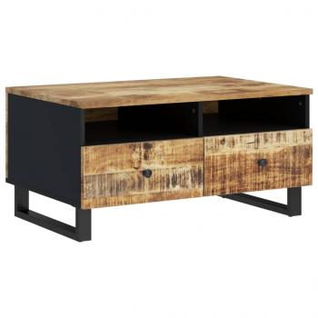 Couchtisch 80x54x40 cm Massivholz Mango & Holzwerkstoff