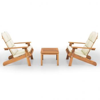 3-tlg. Garten-Lounge-Set Adirondack Massivholz Akazie