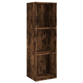 Bücherschrank/TV-Schrank Räuchereiche 36x30x114cm Holzwerkstoff