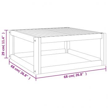 11-tlg. Garten-Lounge-Set mit Grünen Kissen Massivholz