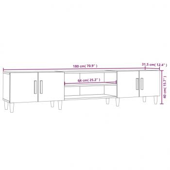 TV-Schrank Braun Eichen-Optik 180x31,5x40 cm Holzwerkstoff