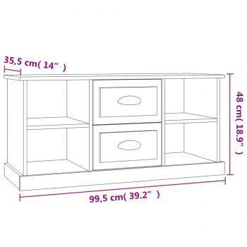 TV-Schrank Betongrau 99,5x35,5x48 cm Holzwerkstoff