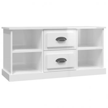 TV-Schrank Hochglanz-Weiß 99,5x35,5x48 cm Holzwerkstoff