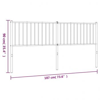 Kopfteil Metall Schwarz 180 cm