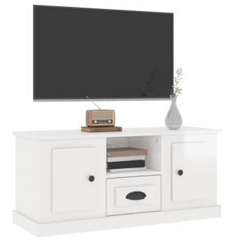 TV-Schrank Hochglanz-Weiß 100x35,5x45 cm Holzwerkstoff