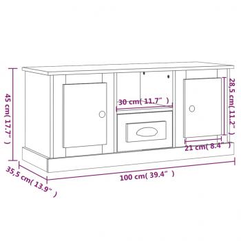 TV-Schrank Räuchereiche 100x35,5x45 cm Holzwerkstoff