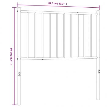 Kopfteil Metall Schwarz 80 cm