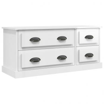 TV-Schrank Hochglanz-Weiß 100x35,5x45 cm Holzwerkstoff