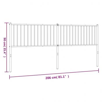 Kopfteil Metall Schwarz 200 cm