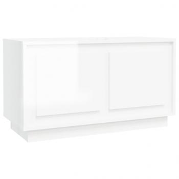 TV-Schrank Hochglanz-Weiß 80x35x45 cm Holzwerkstoff