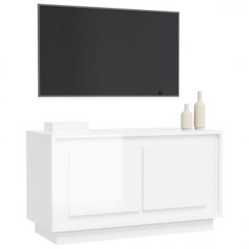 TV-Schrank Hochglanz-Weiß 80x35x45 cm Holzwerkstoff