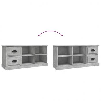 TV-Schrank Betongrau 102x35,5x47,5 cm Holzwerkstoff