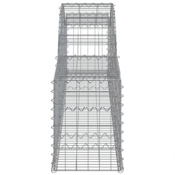 Gabionen mit Hochbogen 3 Stk. 300x30x40/60 cm Verzinktes Eisen