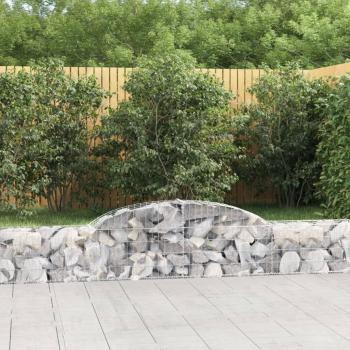 ARDEBO.de - Gabionen mit Hochbogen 5 Stk. 300x30x40/60 cm Verzinktes Eisen