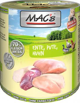 ARDEBO.de MACs Cat Ente, Pute &  Huhn 800g