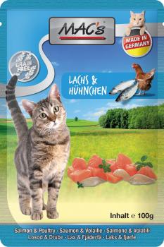 ARDEBO.de MACs Cat Pouch Pack Lachs & Huhn 100g