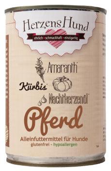 ARDEBO.de Herzenshund Pferd mit Bio-Kürbis 400g 