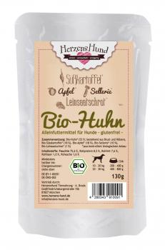 ARDEBO.de Herzenshund Bio Huhn mit Bio Gemüse 130g 