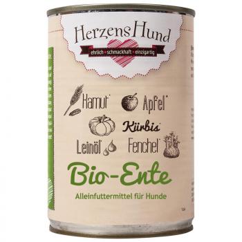 ARDEBO.de Herzenshund Bio-Ente mit Bio-Gemüse 400g 