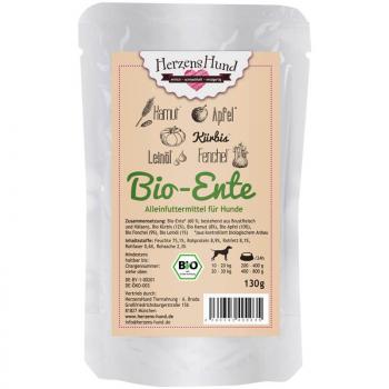 ARDEBO.de Herzenshund Bio-Ente mit Bio-Gemüse 130g 