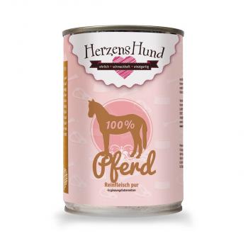 ARDEBO.de Herzenshund Pferd mit 100% Reinfleisch 400g