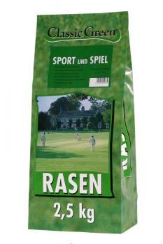 ARDEBO.de Classic Green Rasen Sport & Spiel Plastikbeutel 2,5kg