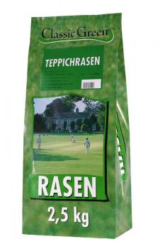 ARDEBO.de Classic Green Teppichrasen Plastikbeutel 2,5kg