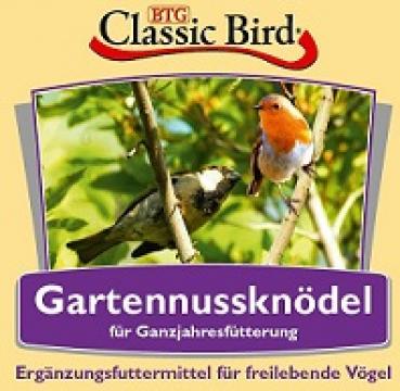 ARDEBO.de Classic Bird Garten Nussknödel 6 Stück auf Tablett