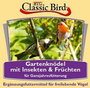 ARDEBO.de Classic Bird Gartenknödel mit Früchten & Insekten 6 Stück auf Tablett