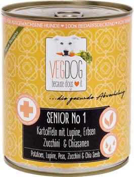 ARDEBO.de VEGDOG Senior Erbsen & Hirse 800g