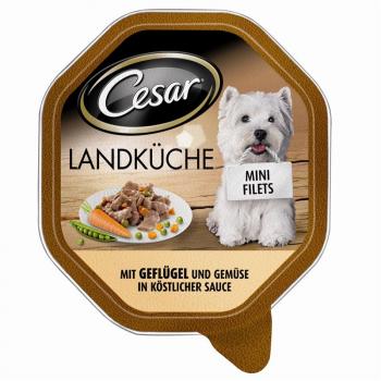 ARDEBO.de Cesar Schale Landküche mit Geflügel & Gemüse in köstlicher Sauce 150g