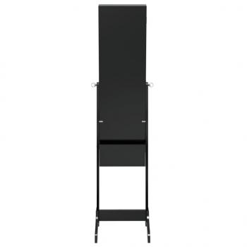 Standspiegel mit LED Schwarz 34x37x146 cm