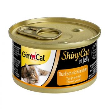 ARDEBO.de GimCat Dose ShinyCat Thunfisch mit Hühnchen 70g