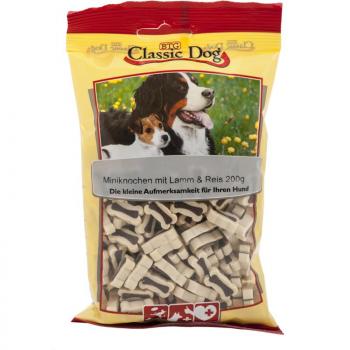 ARDEBO.de Classic Dog Snack Miniknochen mit Lamm & Reis 200g