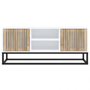 TV-Schrank Weiß 105x30x45 cm Holzwerkstoff und Eisen