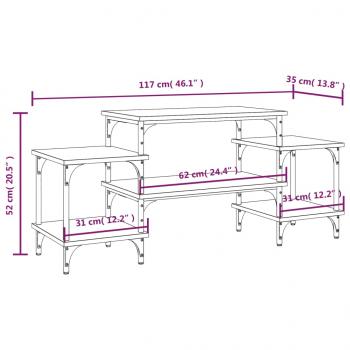 TV-Schrank Grau Sonoma 117x35x52 cm Holzwerkstoff