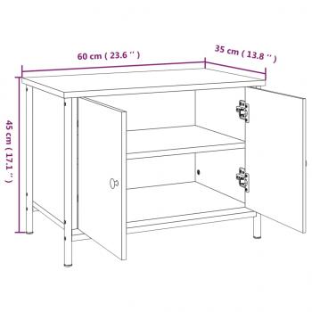 TV-Schrank mit Türen Braun Eiche 60x35x45 cm Holzwerkstoff