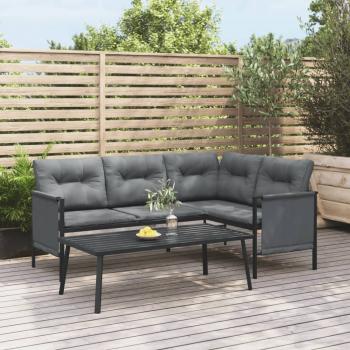 ARDEBO.de - Garten Couchtisch Anthrazit 110x55x35cm Stahl