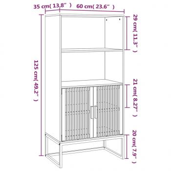 Highboard 60x35x125 cm Holzwerkstoff