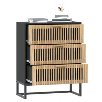 Sideboard Schwarz 60x30x75 cm Holzwerkstoff