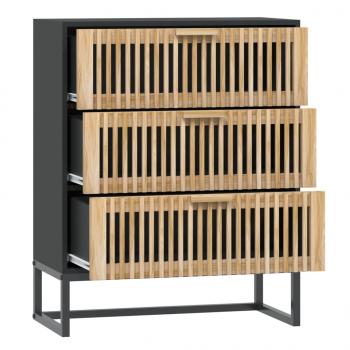 Sideboard Schwarz 60x30x75 cm Holzwerkstoff