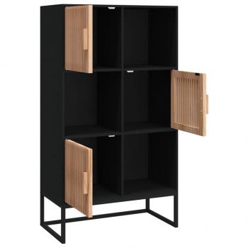 Highboard Schwarz 70x35x125 cm Holzwerkstoff