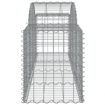 Gabionen mit Hochbogen 8 Stk. 200x50x60/80 cm Verzinktes Eisen