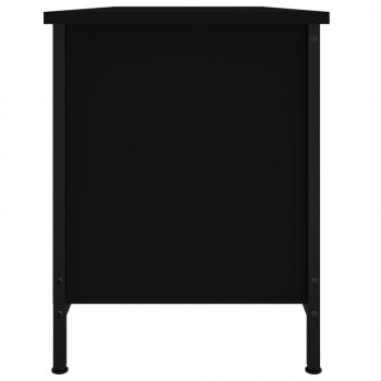 TV-Schrank mit Türen Schwarz 102x35x45 cm Holzwerkstoff